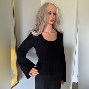 NWT - Ann Taylor Sweater with Gorgeous Flared Sleeves- Timeless & Ribbed!